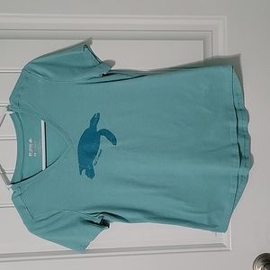 Reel Legends Sea Turtle Casual Tee Size Petite Small